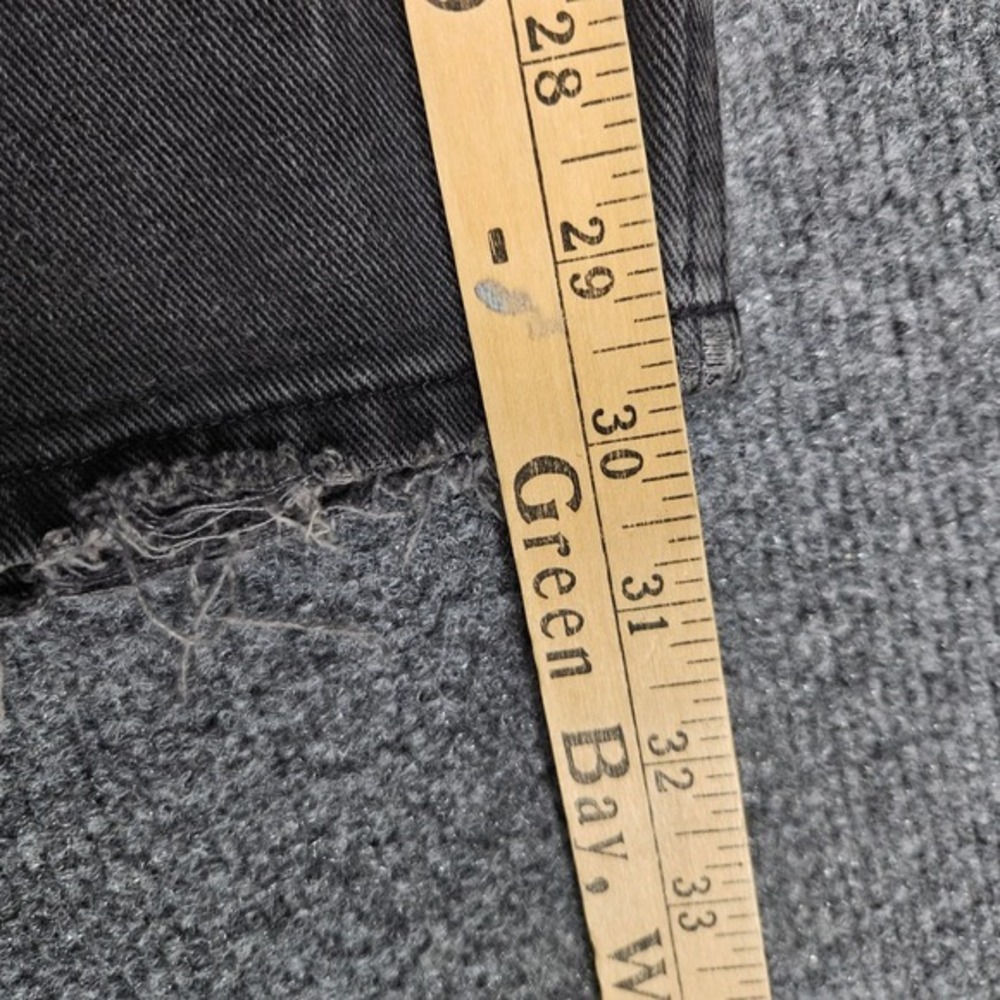 Y2K Polo Ralph Lauren Jeans 14x31 Black Denim Relaxed Faded Grunge Vintage Moto - Picture 12 of 12